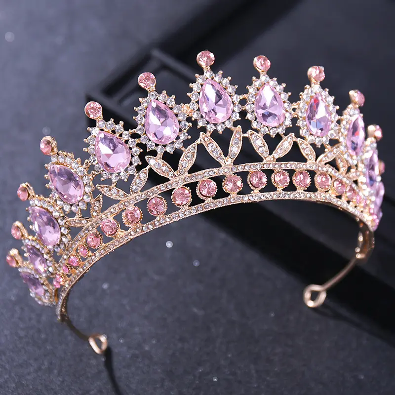 Tuanming Crystal Crown for Bridal Party Hair Accessories