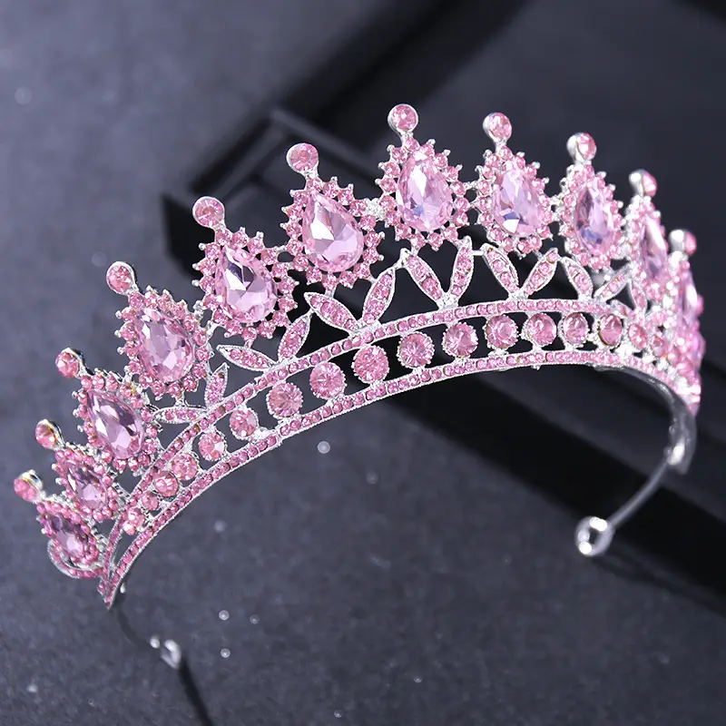 Tuanming Crystal Crown for Bridal Party Hair Accessories
