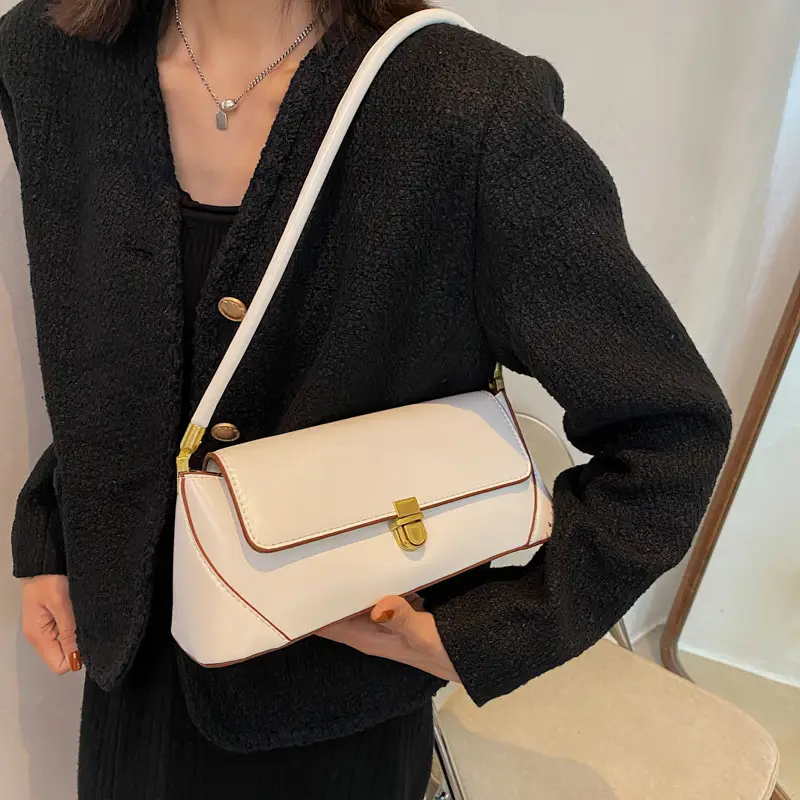 Women's Black Leather Shoulder Bag 2021 New Fashion - Image 8