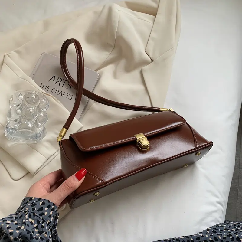 Women's Black Leather Shoulder Bag 2021 New Fashion - Image 3