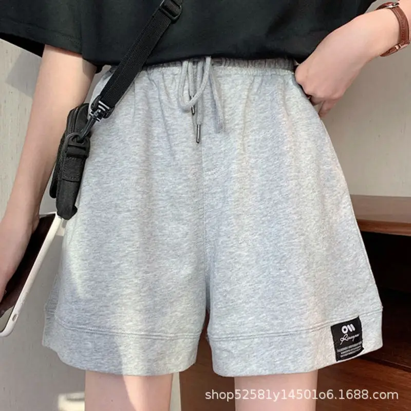 Women Black Drawstring Shorts 2025 Summer Loose Fit - Image 4