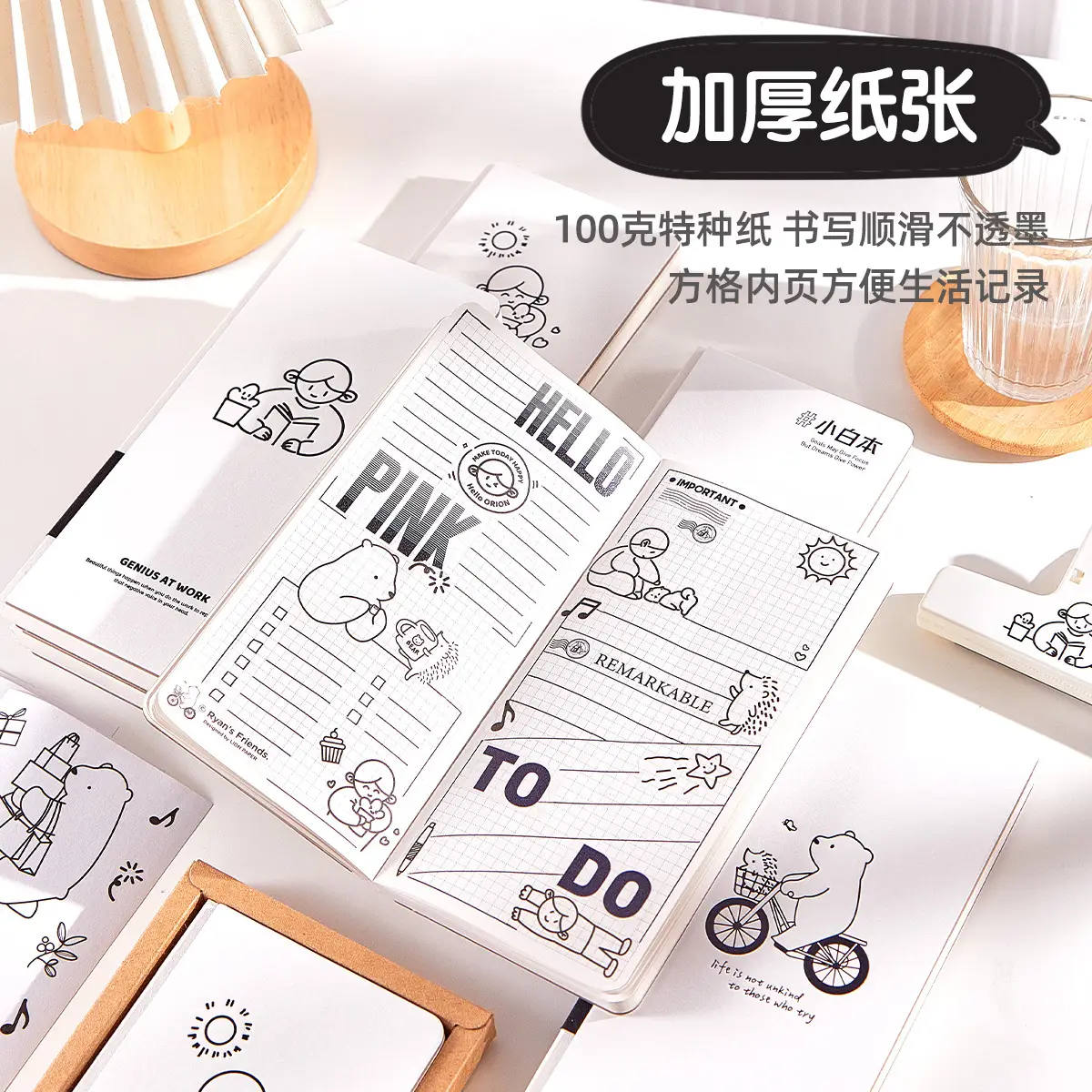 Portable Pocket Week Plan Book White A6 Square - Image 8