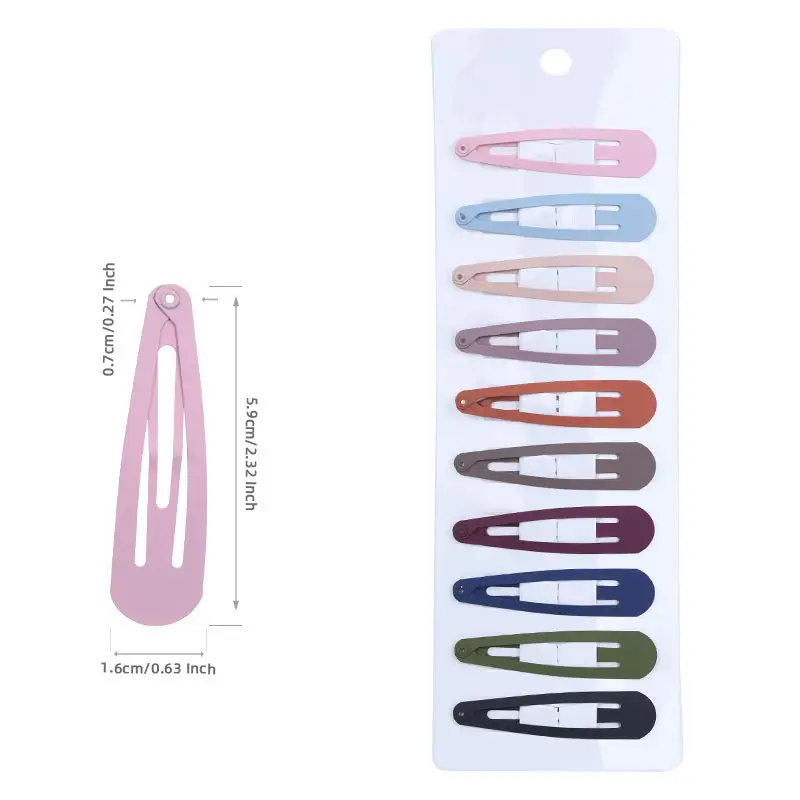 6cm Metal Hairpin BB Clip 10 Colors Frosted - Image 6