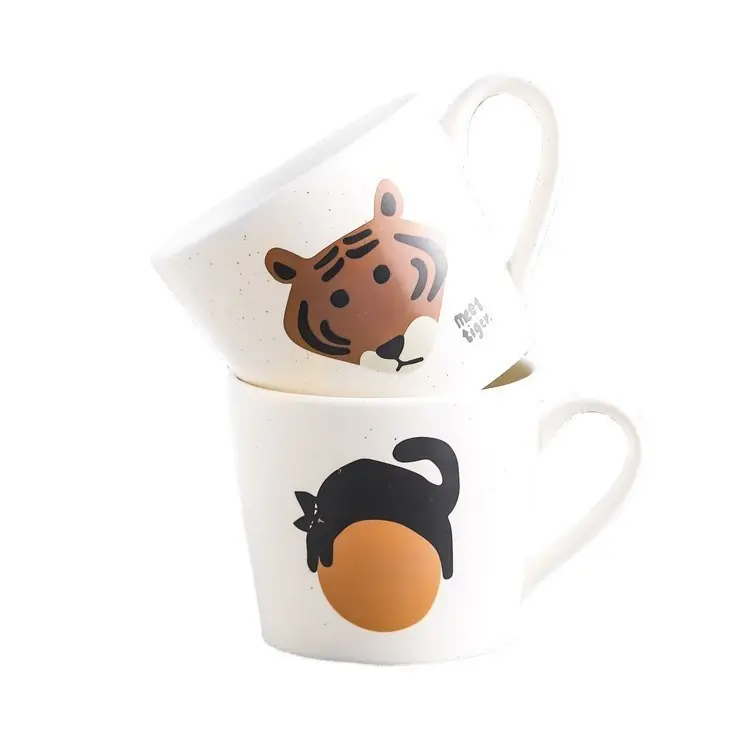 Japanese Style Ceramic Tiger Mug for Couple Breakfast - Image 15