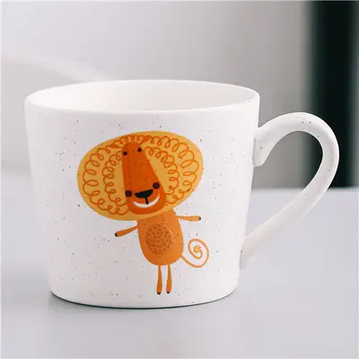 Japanese Style Ceramic Tiger Mug for Couple Breakfast - Image 3