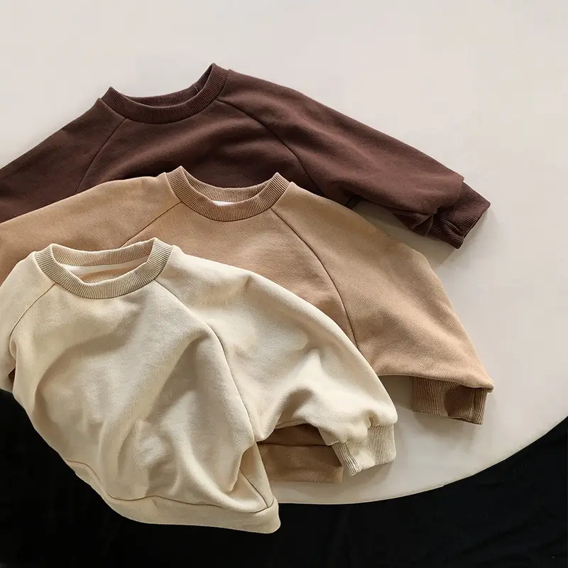 Brown Sweatshirt for Kids 2026 Spring Autumn