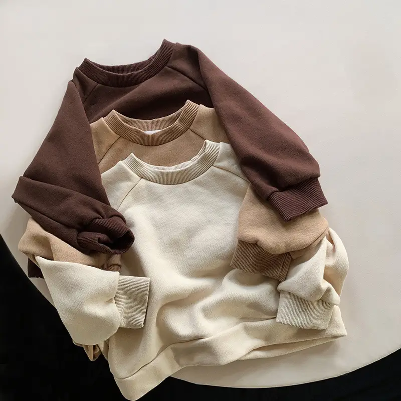 Brown Sweatshirt for Kids 2026 Spring Autumn