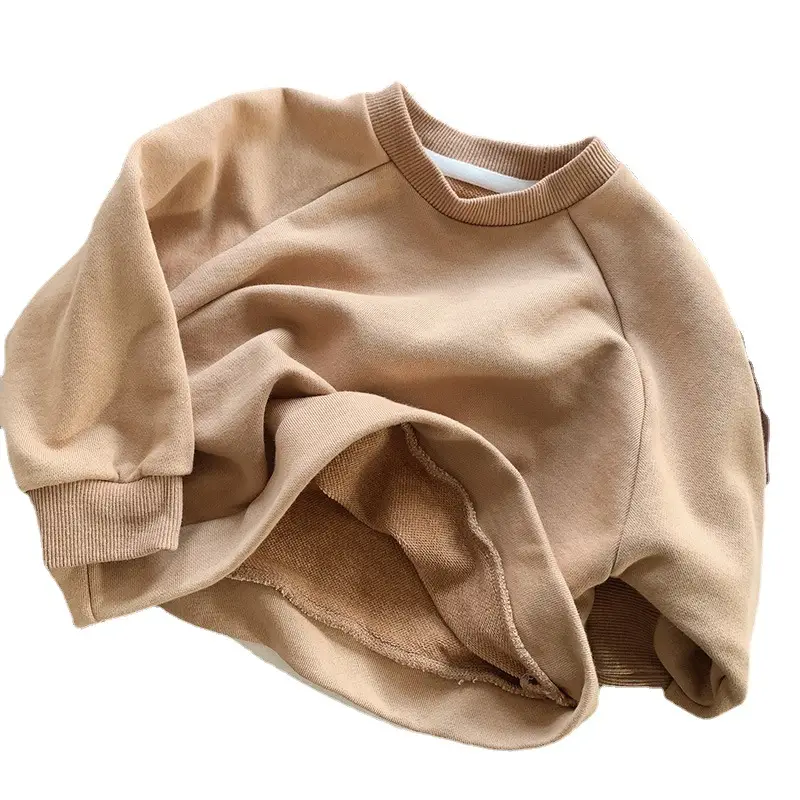 Brown Sweatshirt for Kids 2026 Spring Autumn