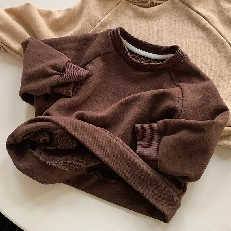 Brown Sweatshirt for Kids 2026 Spring Autumn