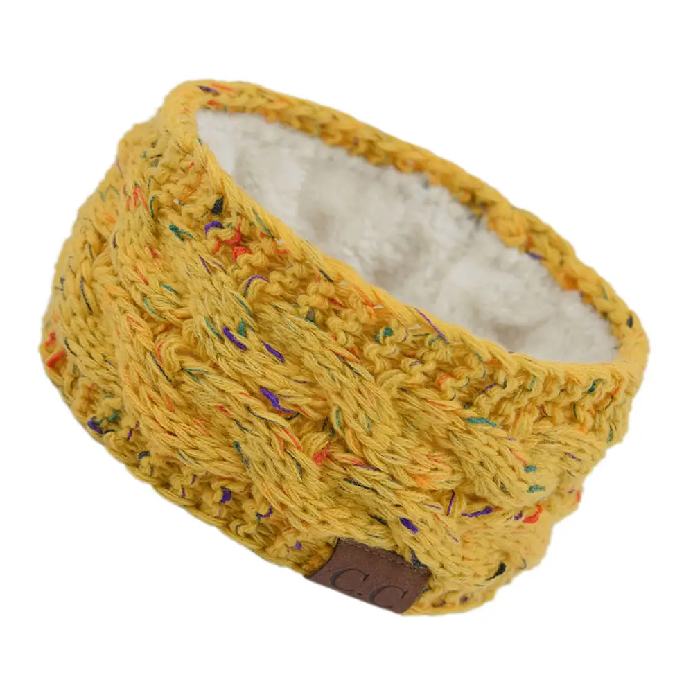 White Velvet Knitted Headband with Dot - Image 16