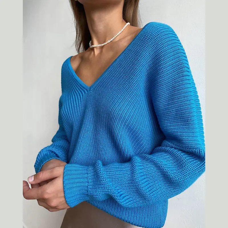 Women's 2022 V-Neck Hot Wool Sweater Pink