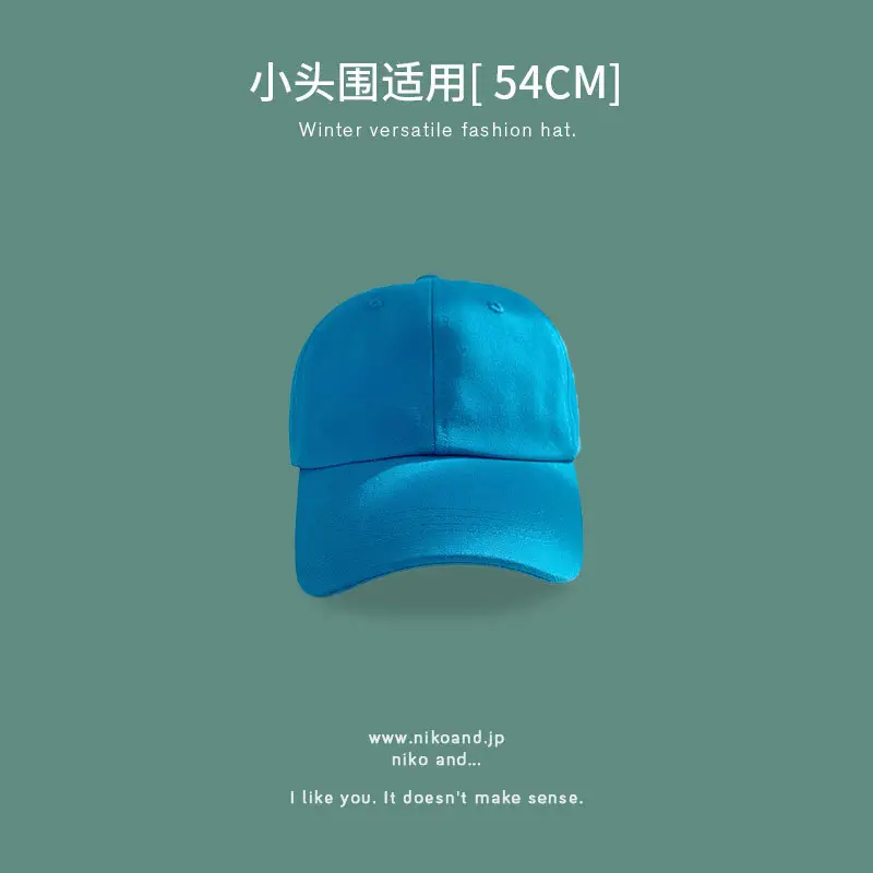 Women Small Brim Cap 54CM Blue Baseball - Image 2