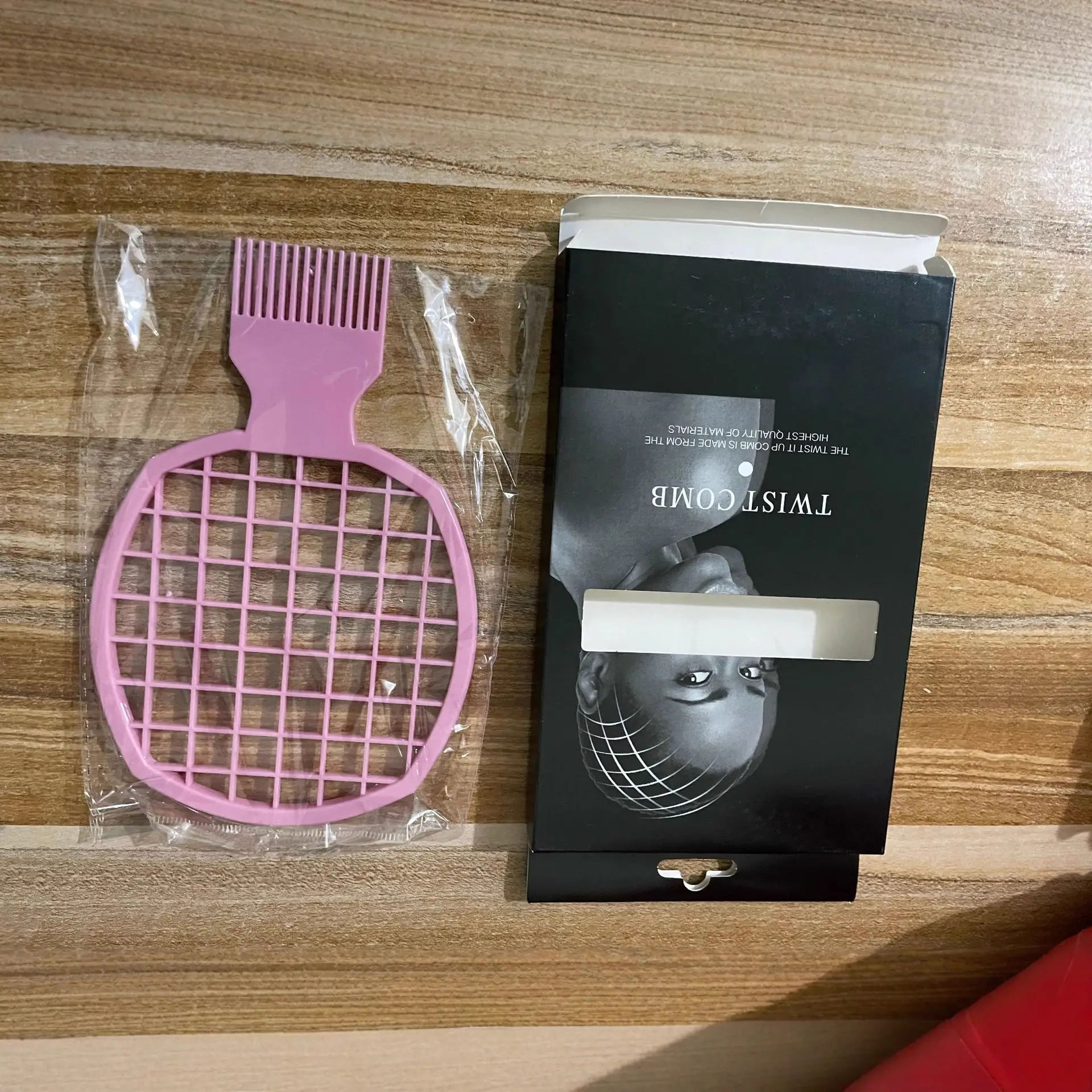 Men's Black Curly Hair Twist Comb for Styling - Image 2