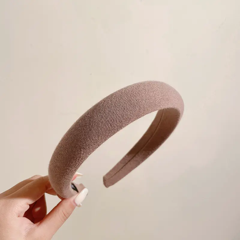 Black Sponged Hairband for Women's High Cranial Top