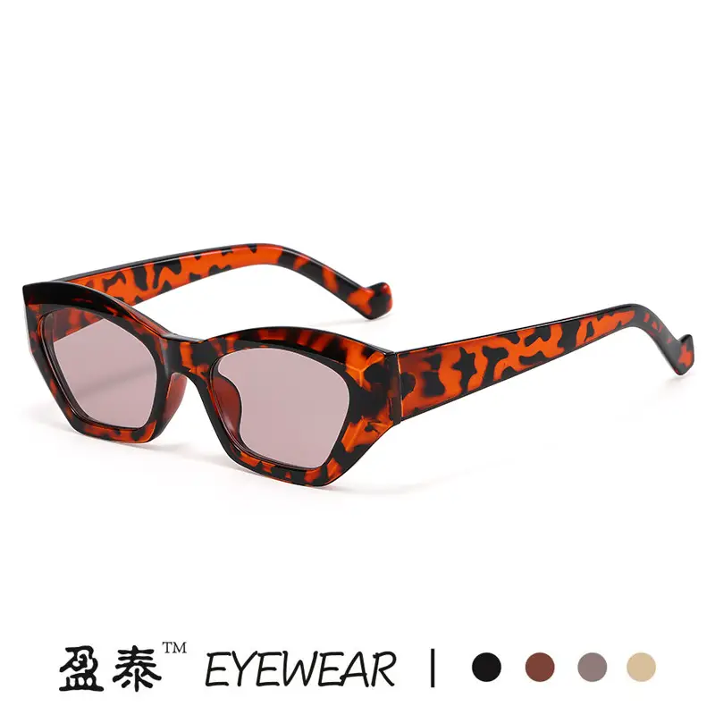 New Retro Cat's Eye Sunglasses Women Yellow Brown - Image 9
