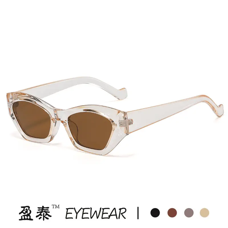 New Retro Cat's Eye Sunglasses Women Yellow Brown - Image 10