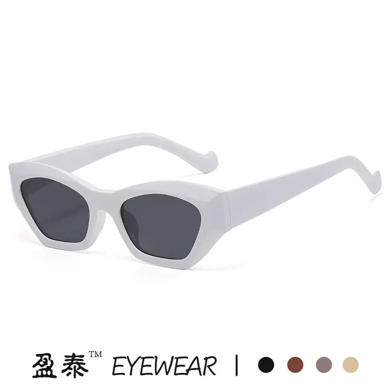 New Retro Cat's Eye Sunglasses Women Yellow Brown - Image 11