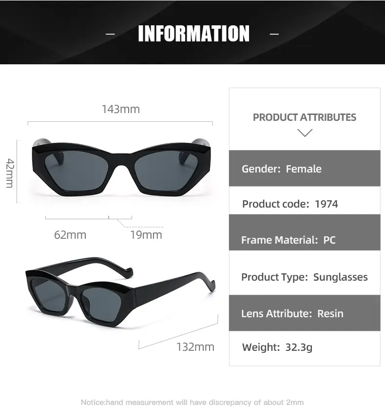 New Retro Cat's Eye Sunglasses Women Yellow Brown — feature 12