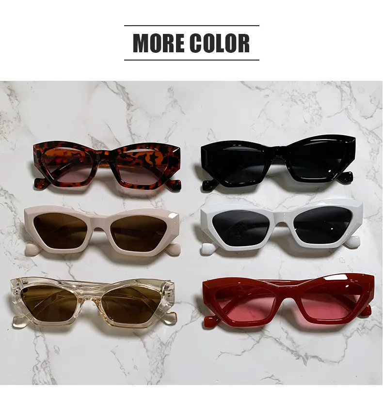 New Retro Cat's Eye Sunglasses Women Yellow Brown — feature 20