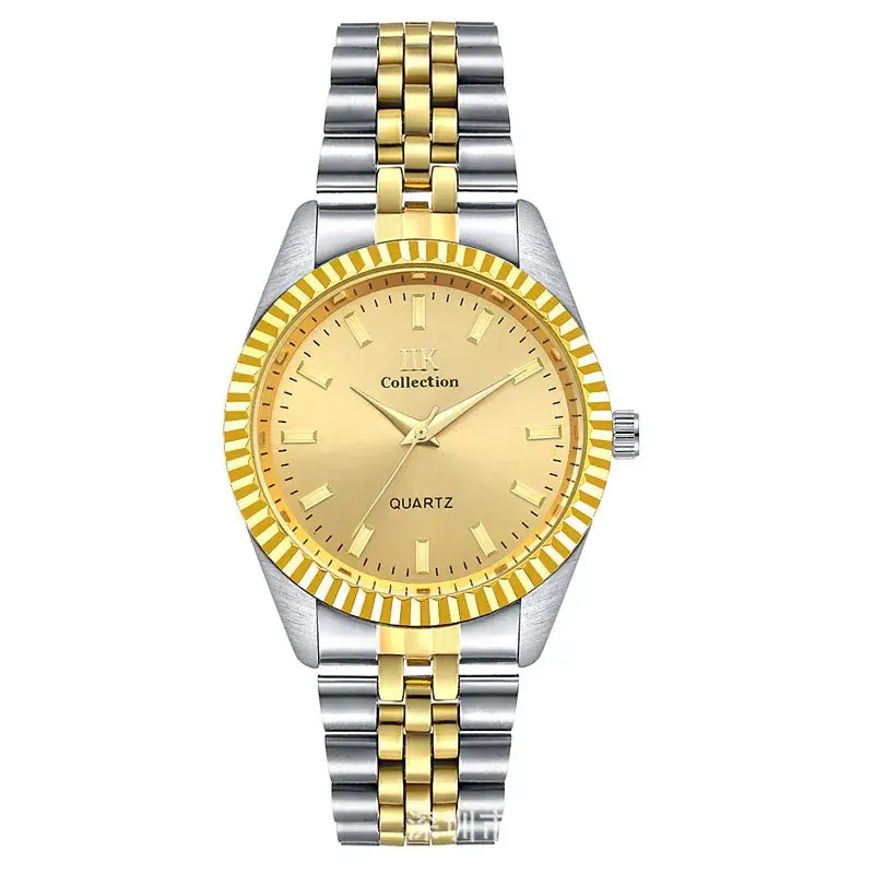 Men's Gold & Silver Quartz Watch with Spiral Crown - Image 3