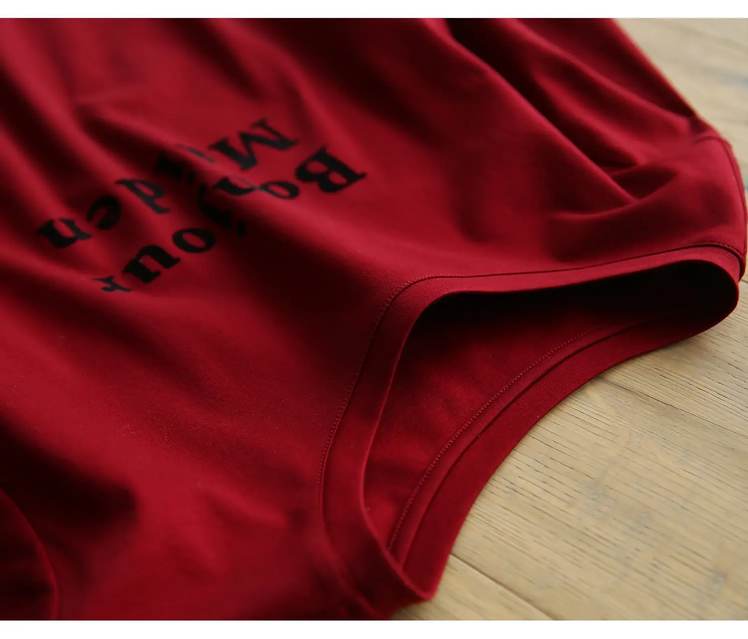 Women Printed T-shirt Dress Red Mid-Length Korean Style — feature 8