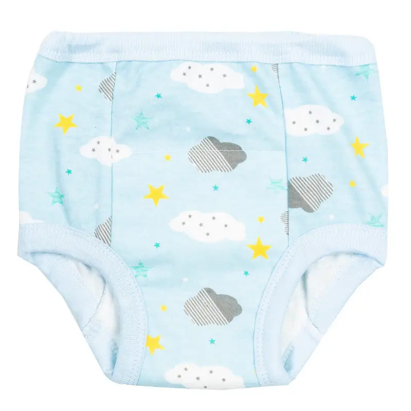 Baby Learning Pants Cotton Blue with Rocket Print - Image 10