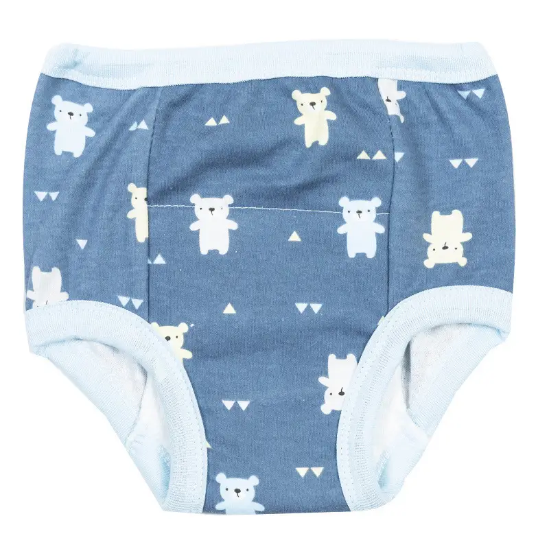 Baby Learning Pants Cotton Blue with Rocket Print - Image 15