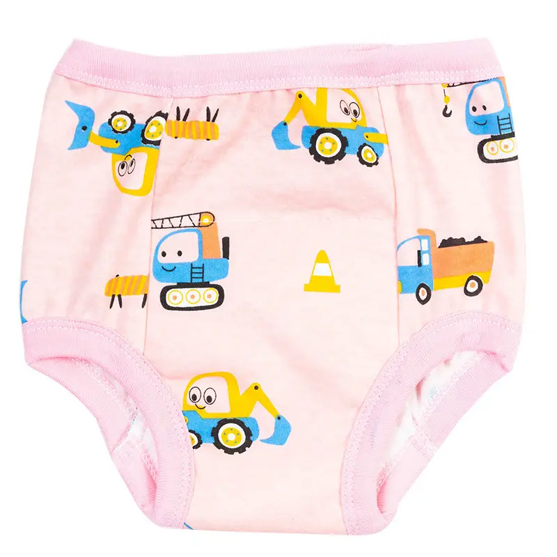 Baby Learning Pants Cotton Blue with Rocket Print - Image 2