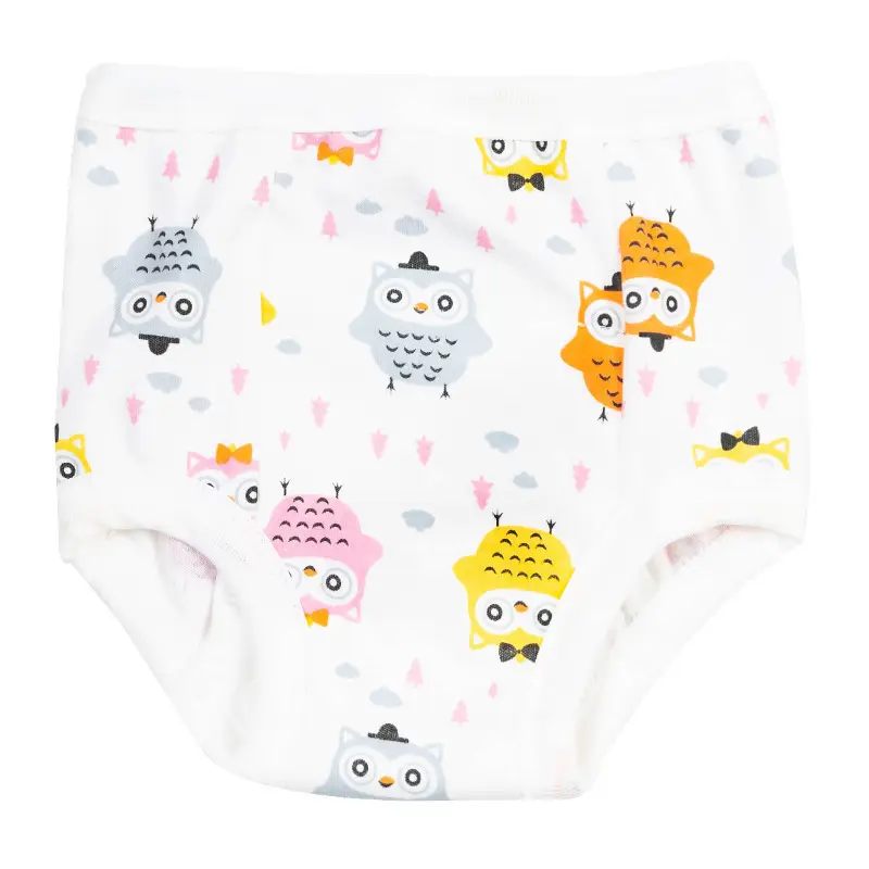 Baby Learning Pants Cotton Blue with Rocket Print - Image 3