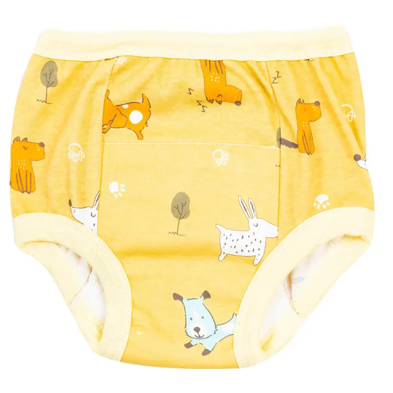 Baby Learning Pants Cotton Blue with Rocket Print - Image 4