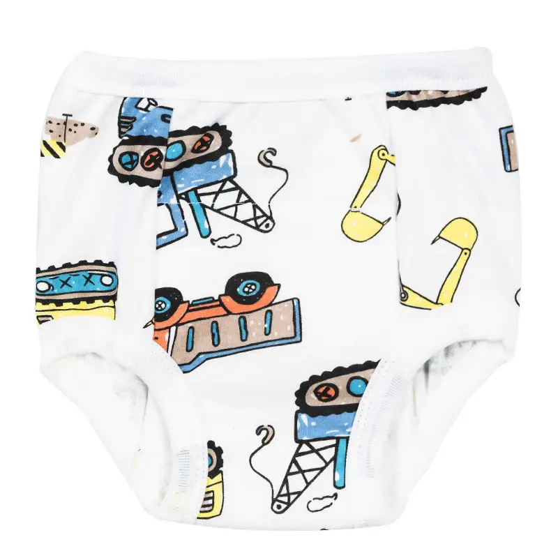 Baby Learning Pants Cotton Blue with Rocket Print - Image 8