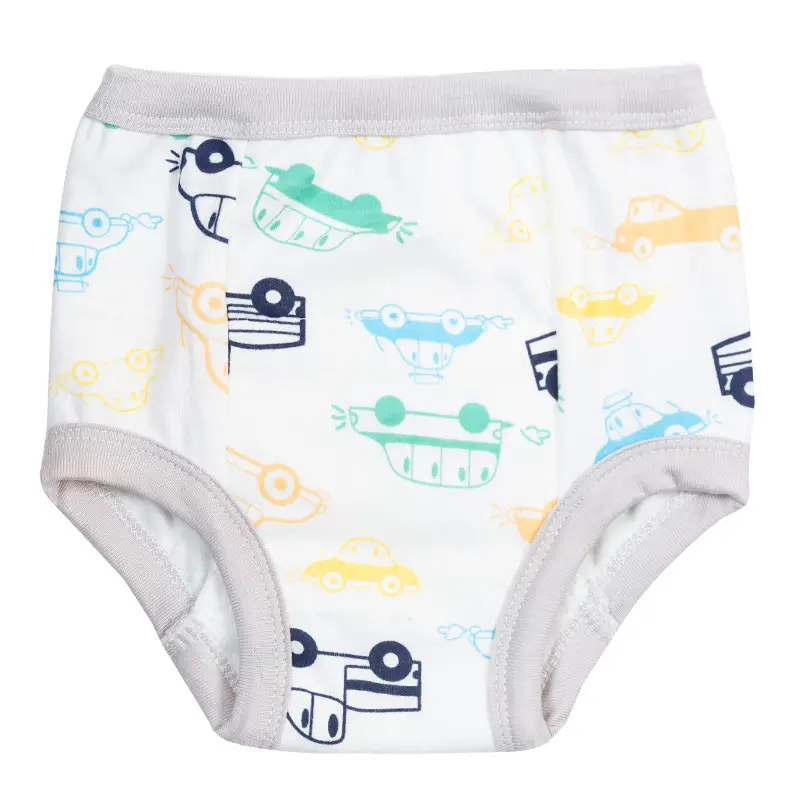 Baby Learning Pants Cotton Blue with Rocket Print - Image 9