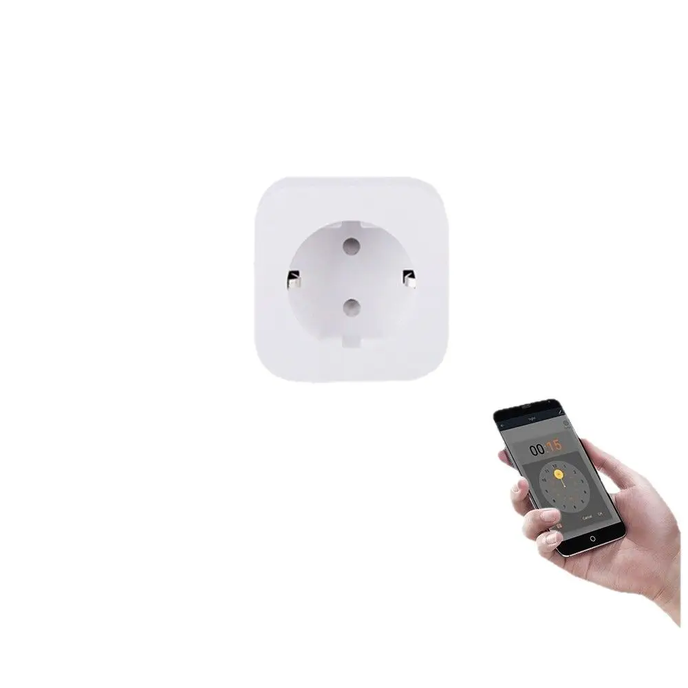 Tuya Wifi Smart Socket European Standard Plug 16A with Power Measurement Alexa Voice Mobile Phone Remote Control