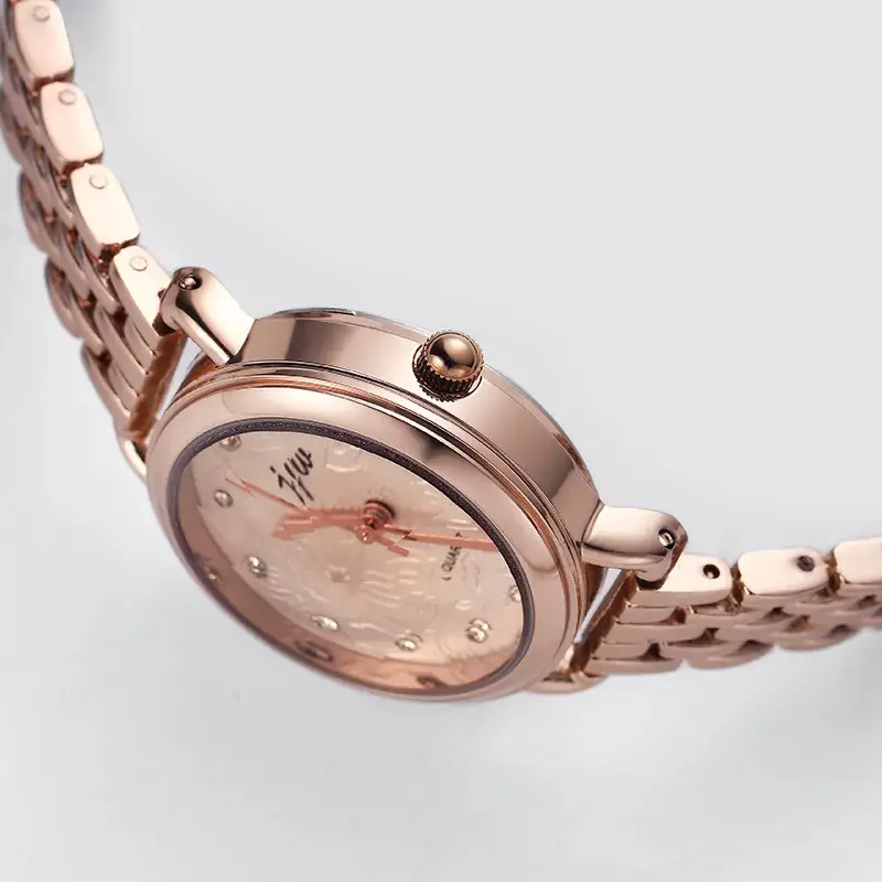 Light Luxury Quartz Watch with Rose Gold Bracelet - Image 4