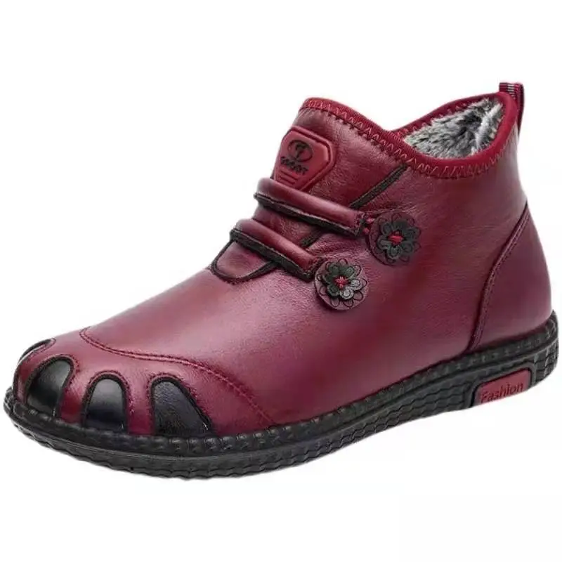 Winter new mother cotton shoes warm non-slip snow boots middle-aged snow cotton high-top grandma cotton shoes wholesale - Image 6