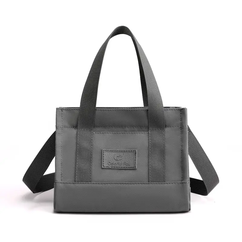 Waterproof Nylon Patchwork Women's Shoulder Bag - Image 4