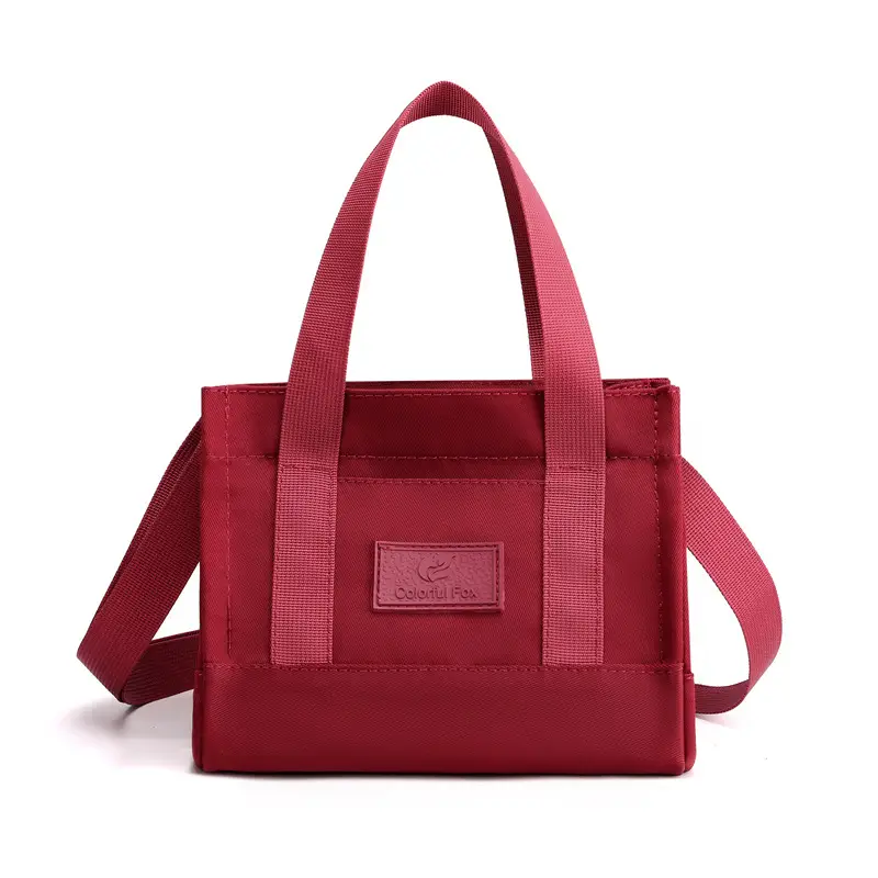 Waterproof Nylon Patchwork Women's Shoulder Bag - Image 5