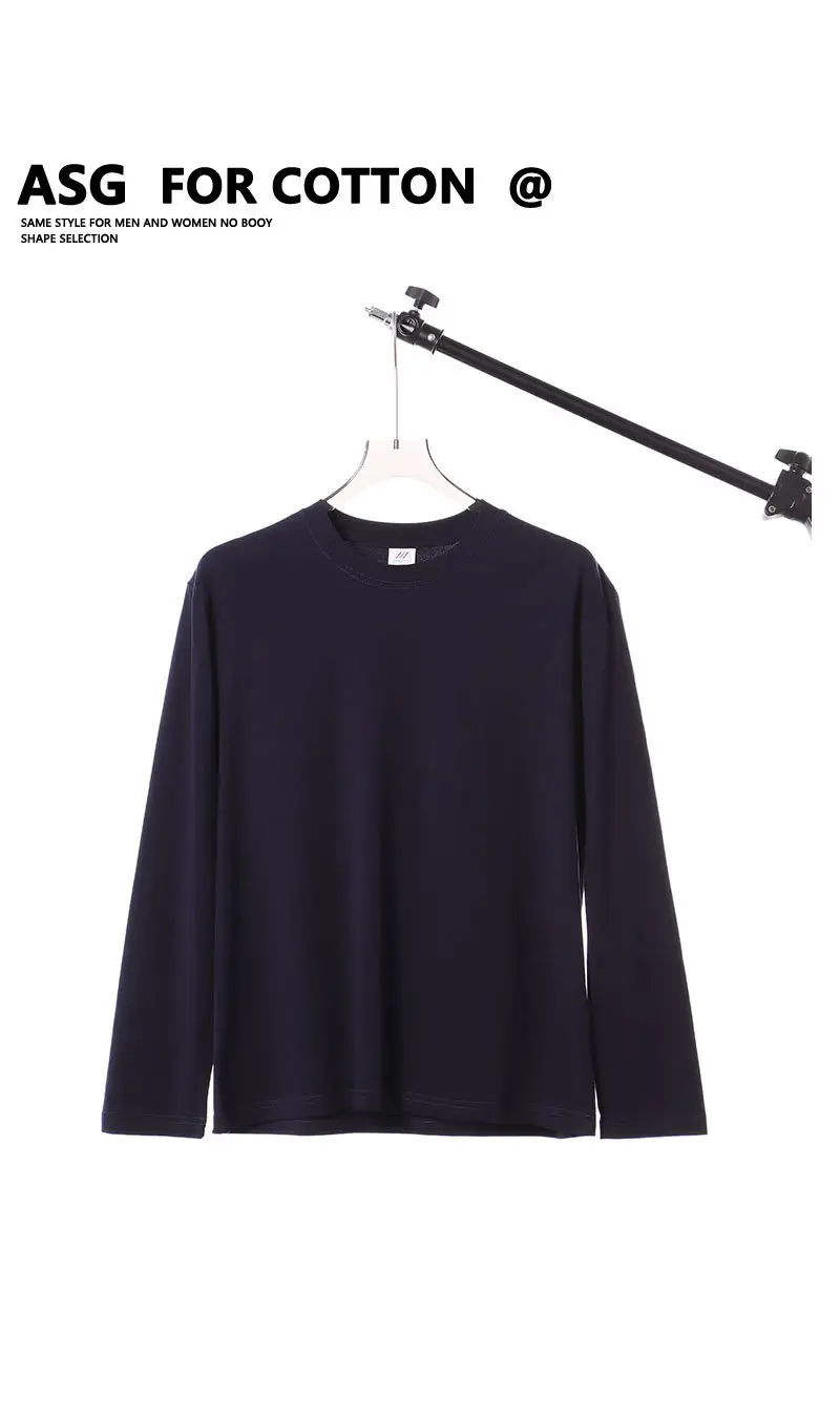 Men Grey Cotton Long Sleeve Crew Neck T-Shirt — feature 5
