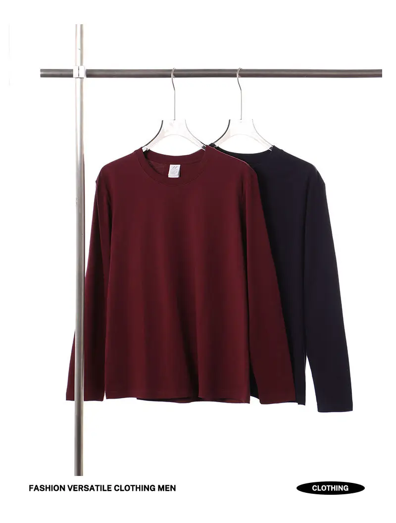 Men Grey Cotton Long Sleeve Crew Neck T-Shirt — feature 7