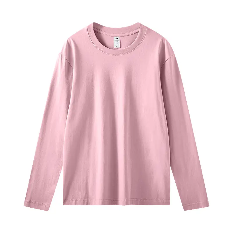 Men Grey Cotton Long Sleeve Crew Neck T-Shirt