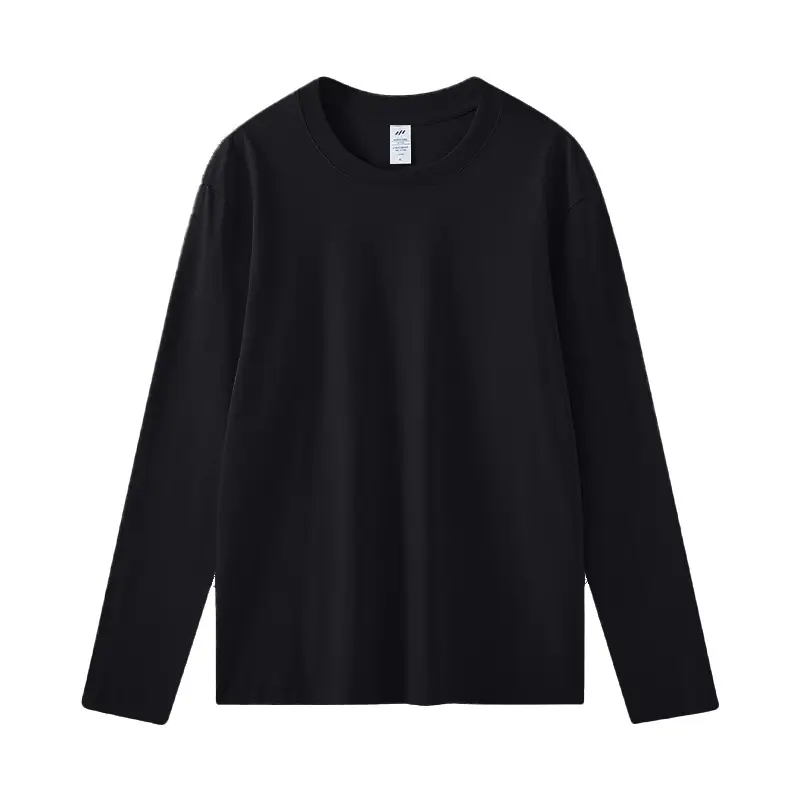 Men Grey Cotton Long Sleeve Crew Neck T-Shirt