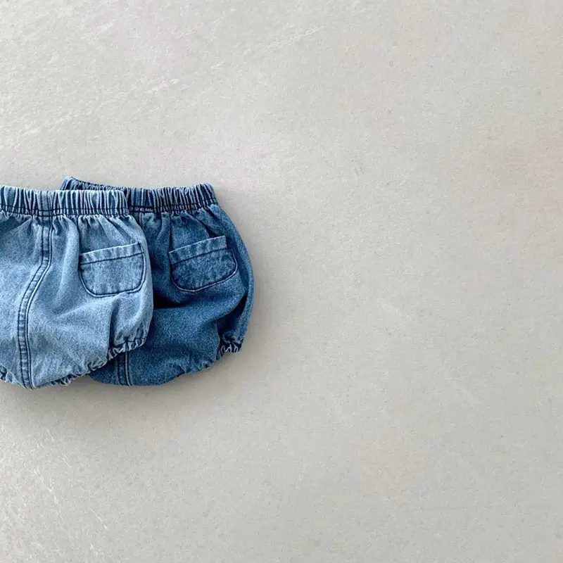 Spot Korean Style Denim Shorts for Baby Boys Girls Flap Pocket — feature 3