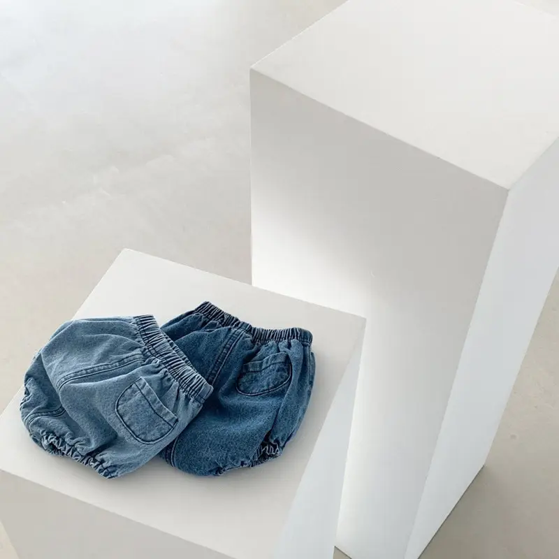 Spot Korean Style Denim Shorts for Baby Boys Girls Flap Pocket — feature 4