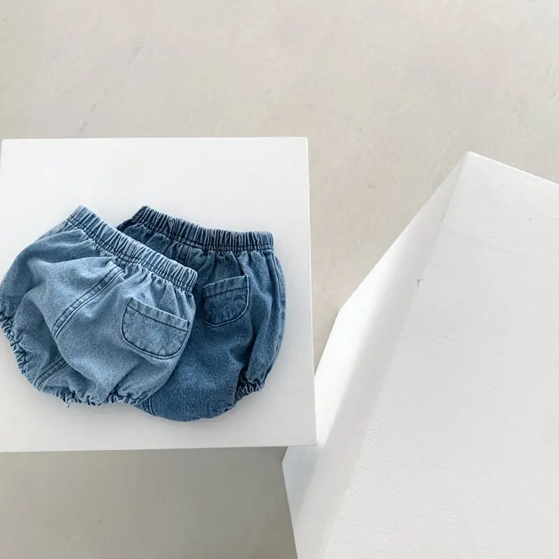 Spot Korean Style Denim Shorts for Baby Boys Girls Flap Pocket — feature 5