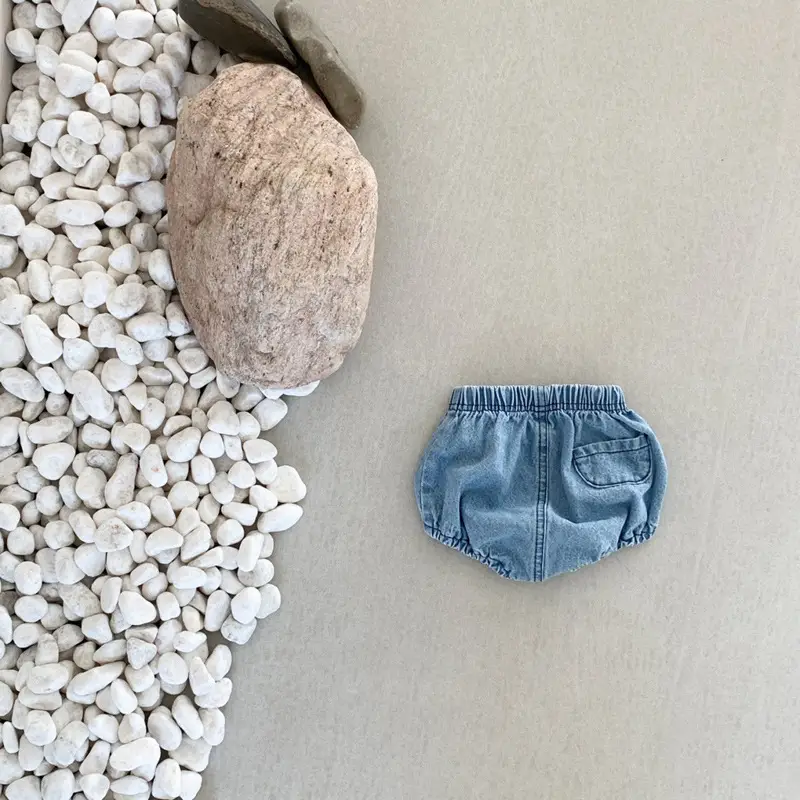 Spot Korean Style Denim Shorts for Baby Boys Girls Flap Pocket — feature 6