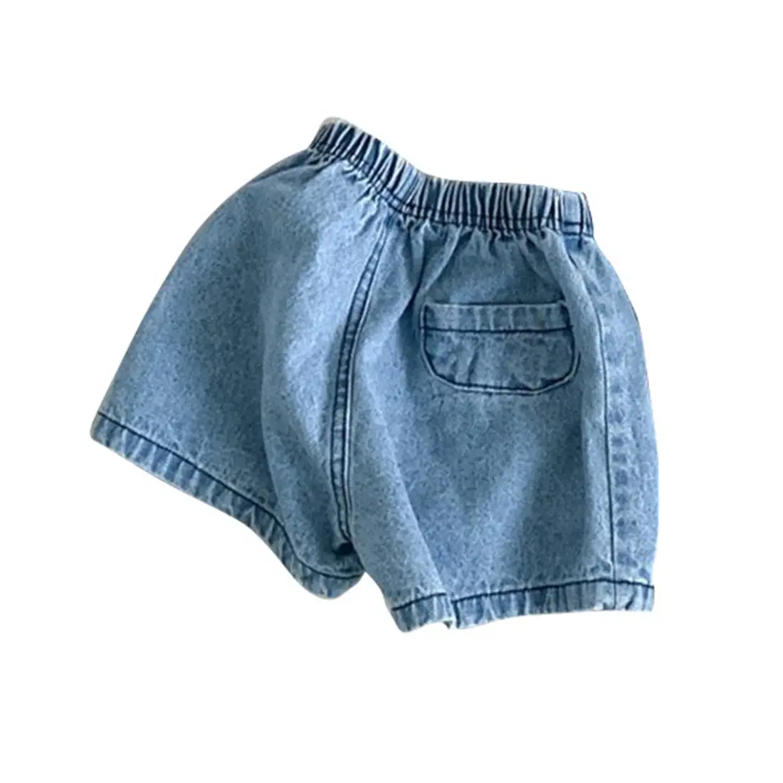 Spot Korean Style Denim Shorts for Baby Boys Girls Flap Pocket - Image 3