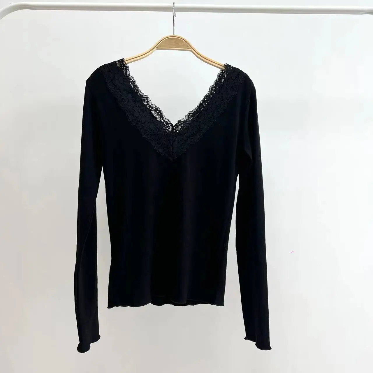 Light Apricot Lace Long Sleeve Top - Image 7