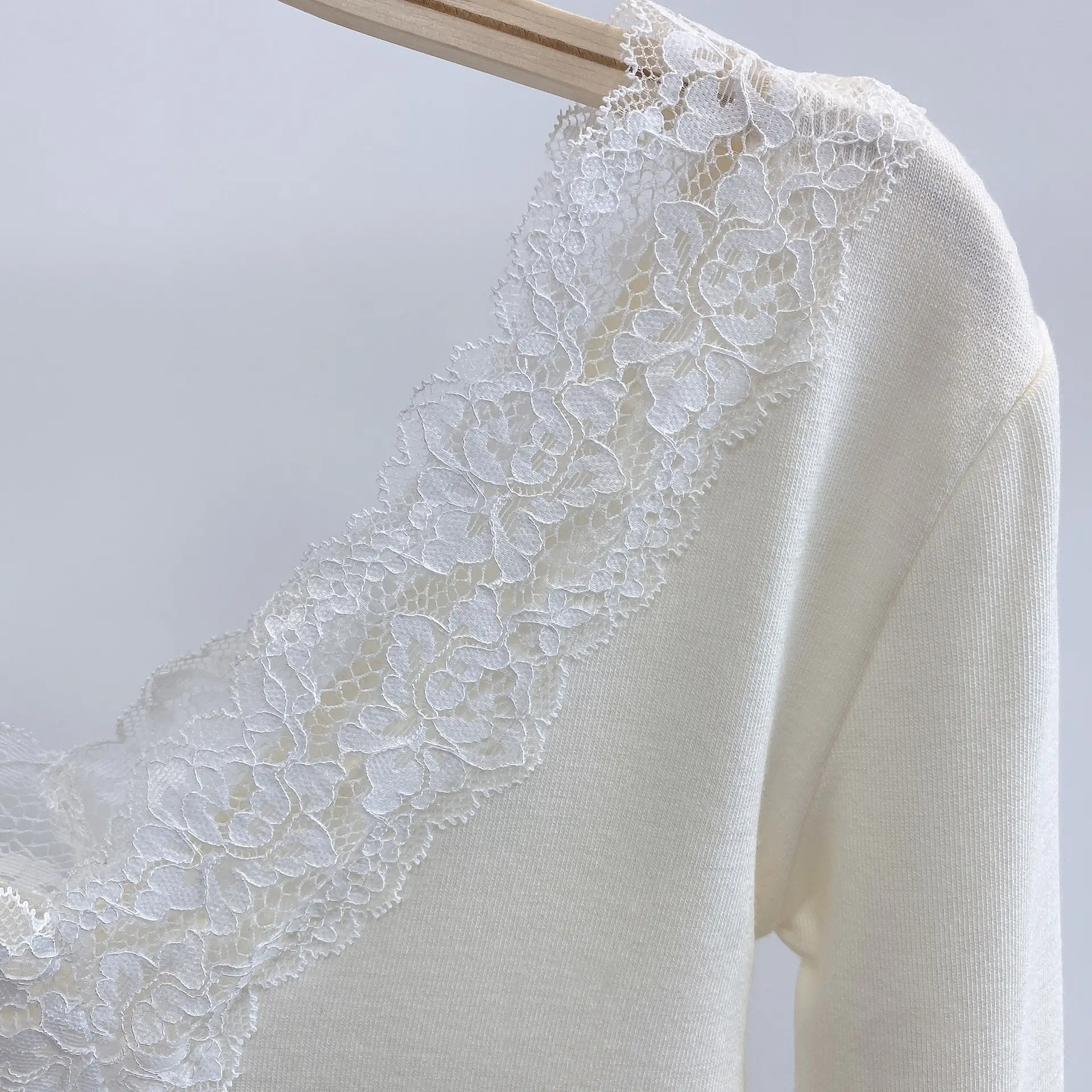 Light Apricot Lace Long Sleeve Top - Image 8