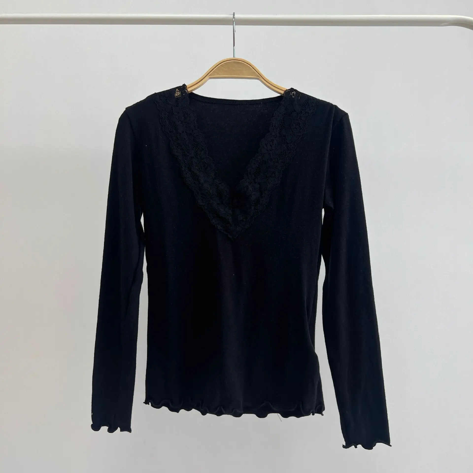 Light Apricot Lace Long Sleeve Top - Image 4