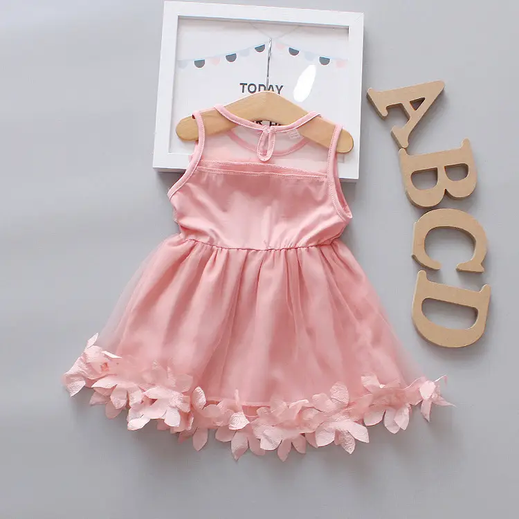 White Mesh Princess Dress for Girls Summer Wear - Image 5